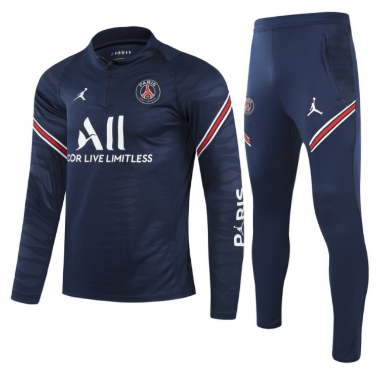 PSG x Jordan Navy Training Kits Sweater with Navy Pants 2020/21